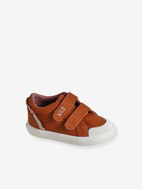 Fabric Trainers with Touch Fasteners, for Baby Boys brown+dark brown 