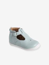 -T-Strap Soft Leather Ankle Boots for Babies, Designed for First Steps