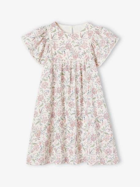 Printed Dress for Girls, Mother's Day Capsule Collection vanilla 