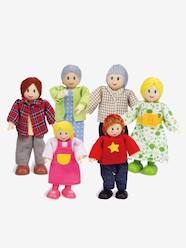 -Hape 6-piece Wooden Doll Set