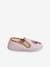 Elasticated Slippers in Canvas for Children apricot+pale pink 