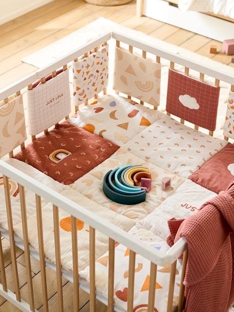 Cot/Playpen Bumper in Organic Cotton*, Happy Sky multicoloured 