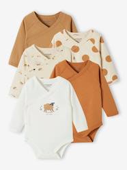 Baby-Pack of 5 Organic Cotton Bodysuits for Newborns