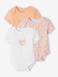 -Set of 3 Progressive Bodysuits in Organic Cotton, for Babies