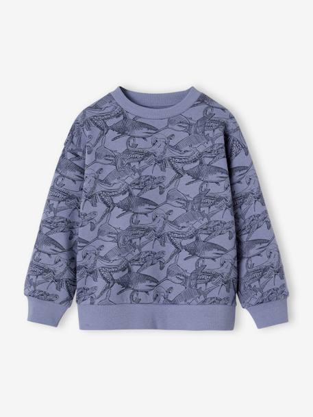 Sweatshirt with Scribbles for Boys green+grey blue 