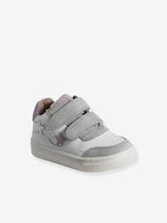 Shoes-Baby Footwear-Baby Girl Walking-Trainers-White Leather Trainers with Hook-&-Loop Fasteners for Babies