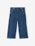 Wide Cropped Trousers with Flap Front for Girls brut denim+double stone 