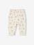 Printed Fleece Trousers for Babies ecru+khaki 