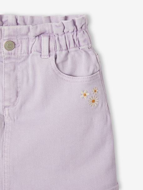 Colourful Paperbag Skirt for Girls lavender+sweet pink 