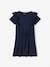 Ruffled Dress in Broderie Anglaise, for Girls grey green+navy blue+pale yellow 