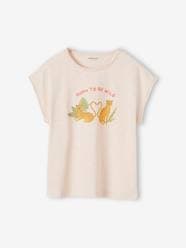 Girls-Tops-Panthers T-shirt with Velour Message, for Girls