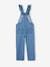 Denim Dungarees, Flounce Straps, for Girls stone 