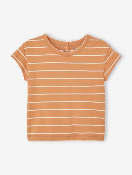 Pack of 2 Basic T-Shirts for Babies caramel+grey blue 