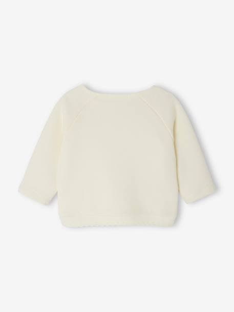 Sweatshirt with Broderie Anglaise Ruffle for Newborn Babies ecru 