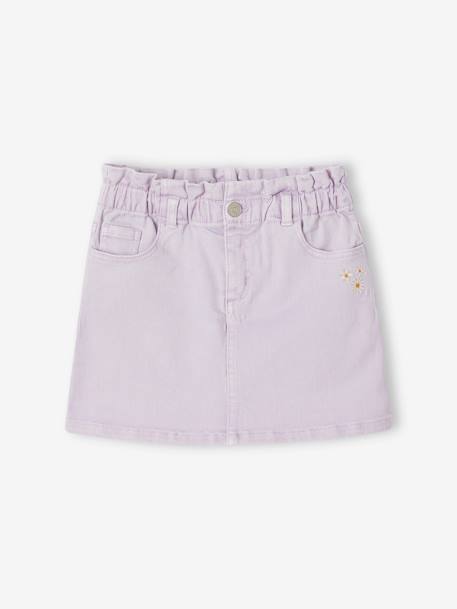 Colourful Paperbag Skirt for Girls lavender+sweet pink 