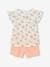 Occasion Wear Outfit: Blouse with Ruffles & Shorts in Cotton Gauze, for Girls printed blue+printed pink 