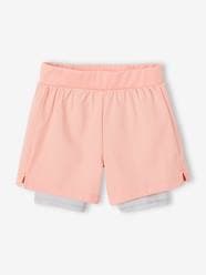 -2-in-1 Sports Shorts in Techno Fabric, for Girls