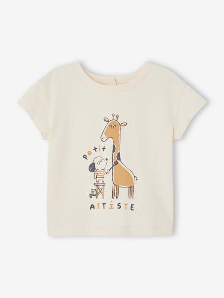 Pack of 2 Basic T-Shirts for Babies caramel+grey blue 