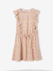 Girls-Dresses-Printed Dress with Ruffles for Girls