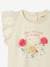 T-Shirt with Flowers in Relief, for Babies ecru+Light Pink 