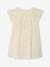 Cotton Gauze Dress with Embroidered Flowers, for Girls pale blue+pastel yellow+rosy+vanilla 