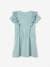 Ruffled Dress in Broderie Anglaise, for Girls grey green+navy blue+pale yellow 