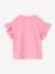 T-Shirt with Ruffled Sleeves, 'Flower Power' for Girls sweet pink 