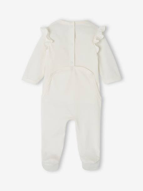 Pack of 2 'Love' Sleepsuits in Jersey Knit for Newborn Babies peach 