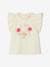 T-Shirt with Flowers in Relief, for Babies ecru+Light Pink 