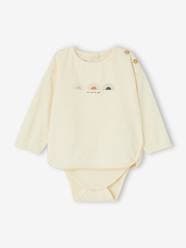 -Organic Cotton Bodysuit Top with Long Sleeves for Newborn Babies