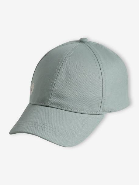 Plain Cap for Girls sky blue+strawberry 