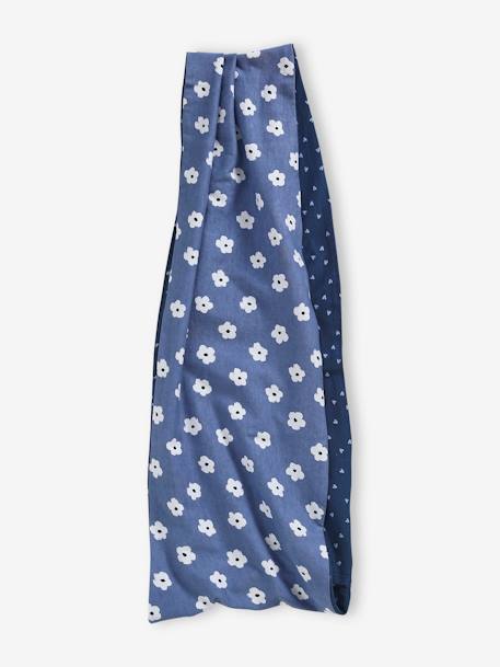 Flowers/Hearts Reversible Snood, for Girls night blue 