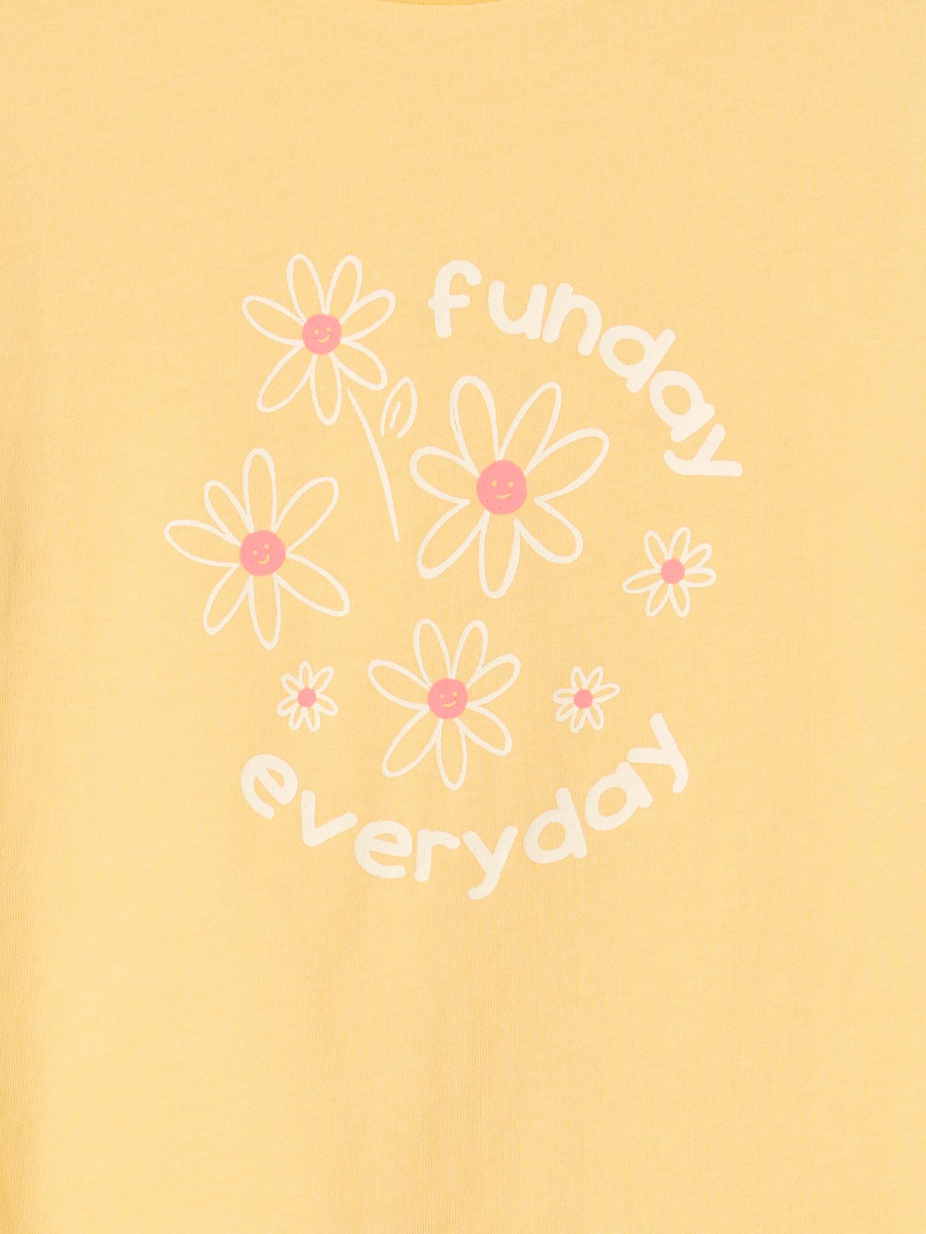 Life is good yellow clearance flower shirt