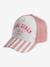 Cap for Girls, 'Cool Girls Club' striped blue+striped pink 