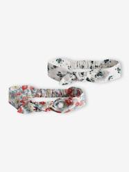 Baby-Accessories-Set of 2 Floral Headbands with Knot Effect for Baby Girls