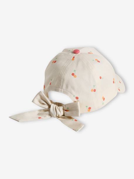 Cherry Cap for Girls ecru 