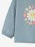 Happy Flower Sweatshirt for Babies grey blue 