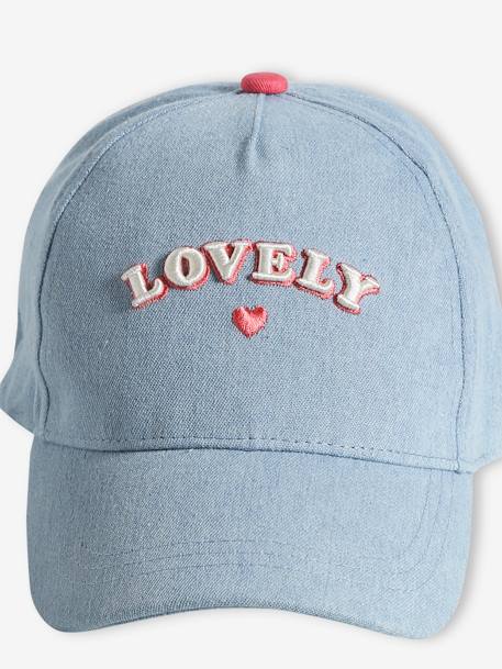 Denim Cap for Girls, 'Lovely' denim blue 