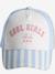 Cap for Girls, 'Cool Girls Club' striped blue+striped pink 