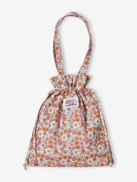 Floral Tote Bag rosy apricot 