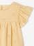 Cotton Gauze Dress with Embroidered Flowers, for Girls pale blue+pastel yellow+rosy+vanilla 