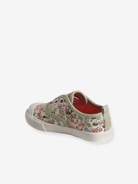 Elasticated Canvas Trainers for Babies printed white 