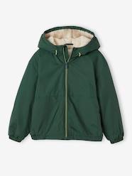 Boys-Coats & Jackets-Windcheaters & Raincoats-Windcheater with Sherpa-Lined Hood for Boys