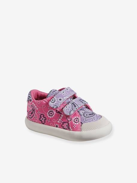 Touch-Fastening Trainers in Canvas for Baby Girls BLUE LIGHT ALL OVER PRINTED+printed pink+printed violet+White 