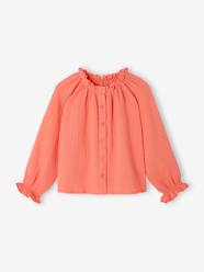 Wide Cotton Gauze Blouse for Girls
