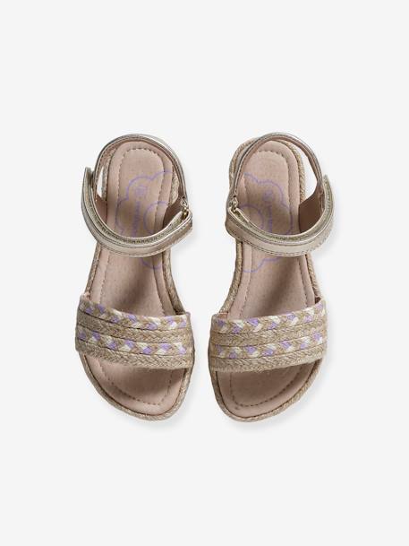 Hook-and-Loop Sandals for Children, Designed for Autonomy printed beige 