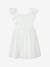 Ruffled Occasion Wear Dress in Cotton Gauze & Tulle, for Girls ecru 