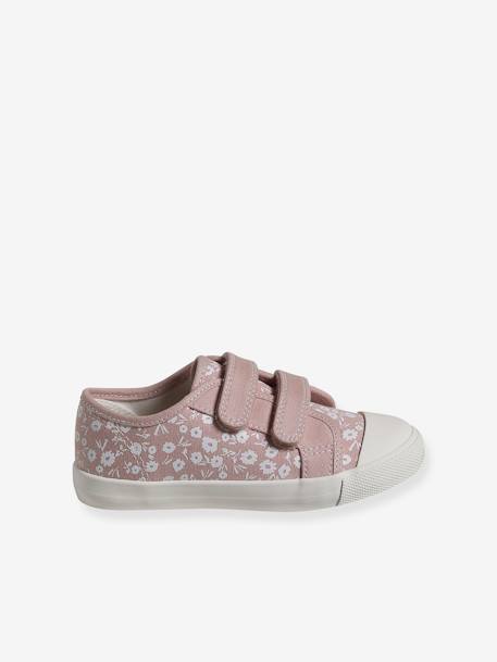 Hook-and-Loop Canvas Trainers for Girls, Designed for Autonomy printed pink 