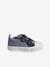 Hook-and-Loop Canvas Trainers for Children, Designed for Autonomy set blue 