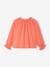 Wide Cotton Gauze Blouse for Girls coral 